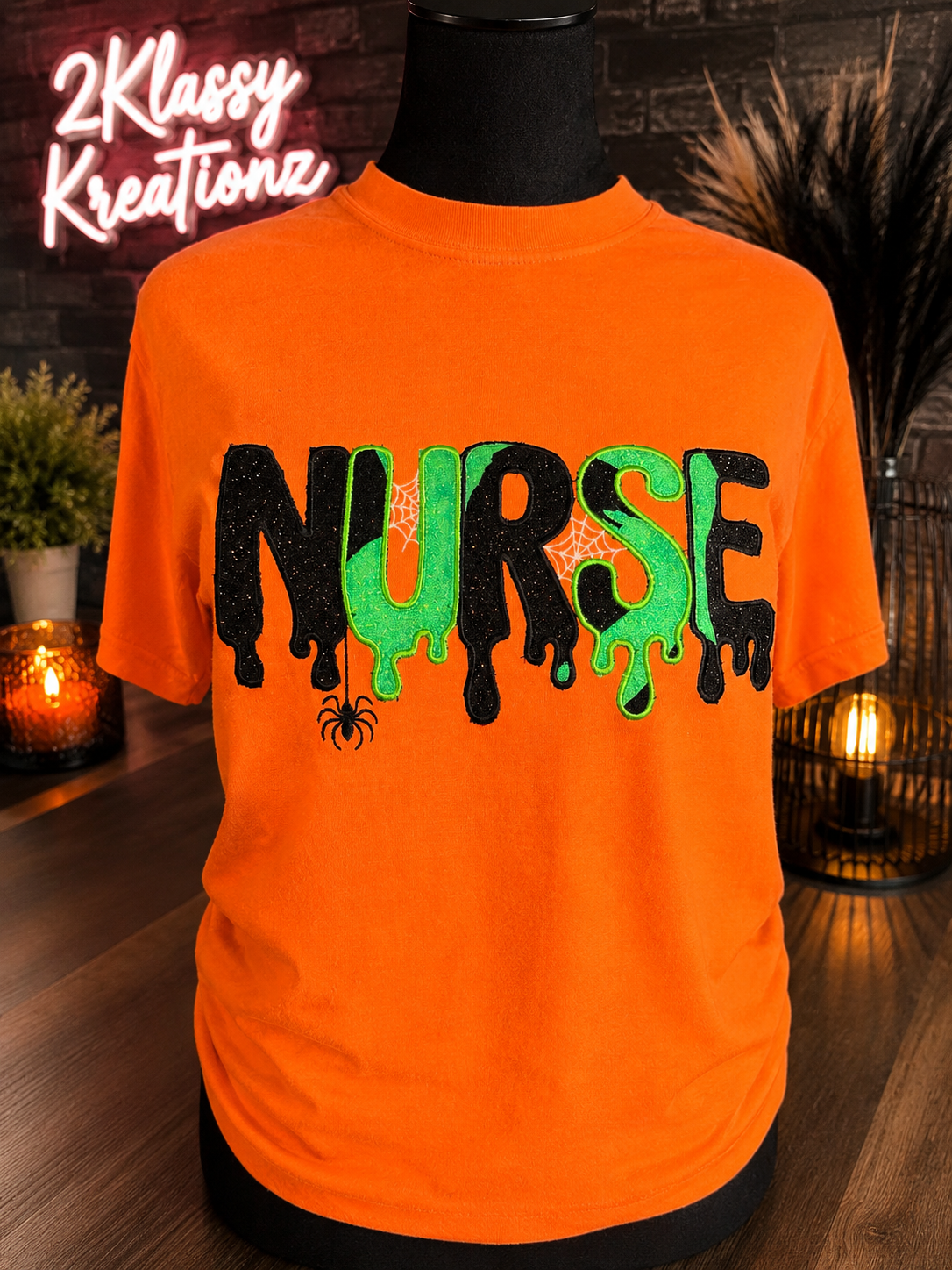Spooky Nurse Drip Embroidered