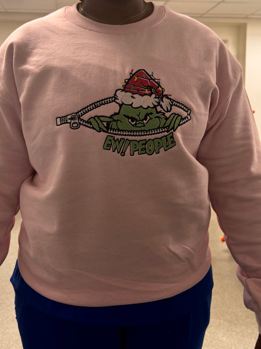 Grinch ew people Embroidery